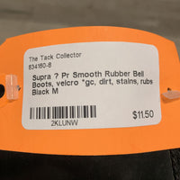 Pr Smooth Rubber Bell Boots, velcro *gc, dirt, stains, rubs