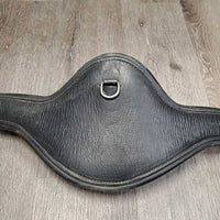 Thick Padded Small Belly - Dressage Girth, 2x els, D Ring *gc, creases, dirt, older, scraped edges
