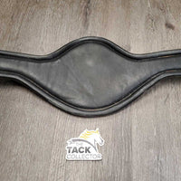 Thick Padded Small Belly - Dressage Girth, 2x els, D Ring *gc, creases, dirt, older, scraped edges