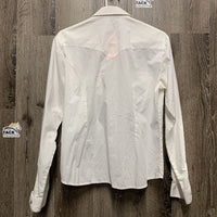 LS Western Shirt, snaps *vgc, seam puckers, pilly/rubs pits/sides