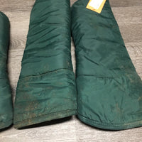 4 Nylon Fleece Lined Shipping Boots *gc, dirt, pills, hairy velcro, older