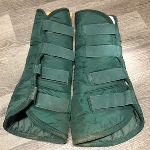 4 Nylon Fleece Lined Shipping Boots *gc, dirt, pills, hairy velcro, older