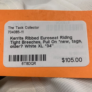 Ribbed Euroseat Riding Tight Breeches, Pull On *new, tags, older?