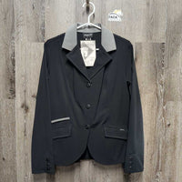 Technical Show Jacket, micro suede collar *new, tags, pulled armpit seam
