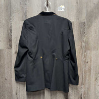 Dressage Show Jacket, velvet collar *vgc, mnr hair, threads & puckers, older
