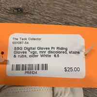 Pr Riding Gloves *vgc, mnr discolored, stains & rubs, older
