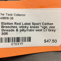 Cotton Breeches, sticky knees *vgc, mnr threads & pilly/rubs seat