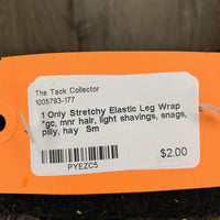 1 Only Stretchy Elastic Leg Wrap *gc, mnr hair, light shavings, snags, pilly, hay
