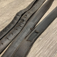 Pr Soft Lined Stirrup Leathers *fair, mnr dirt, v.stretched & ripped holes, dents, scuffs, unstitched seam, ripped back/holes
