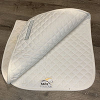 Quilted Jumper Pad, embroidered Greenhawk *gc, clean, mnr stains, hair, pilling, piping rubs, sm edge tears