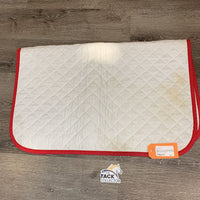 Quilt Baby Pad, embroidered Jump Alberta *gc, clean, stains, mnr hair, light pilling
