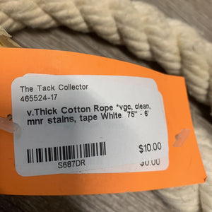 v.Thick Cotton Rope *vgc, clean, mnr stains, tape