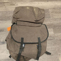 Cordura Pack Saddle Trail Bags, Side Bags & Cantle Roll *gc, dirty, faded, stains, older

