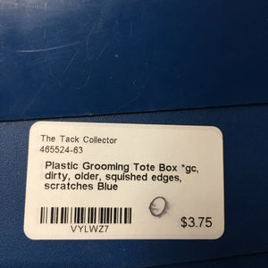 Plastic Grooming Tote Box *gc, dirty, older, squished edges, scratches