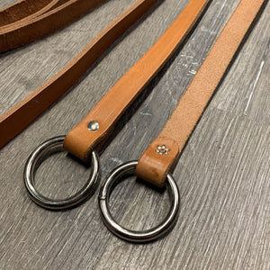 3/4" Harness Leather Western Running Martingale, snap *new, tags