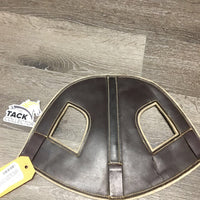 Leather & Felt Poll Guard Head Bumper *gc, stains, cracked, hair, dirt, rubs
