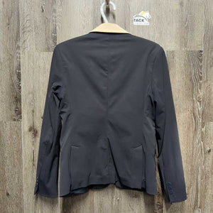 Technical Show Jacket, suede collar *gc, older, faded, loose button, snags, puckers