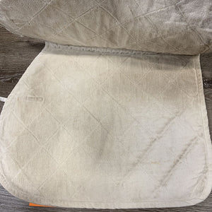 Thin Quilt Terry Cloth Underside Jumper Pad *gc, mnr dirt, stains, hair, dingy, pilly, threads, sm hole, puckered