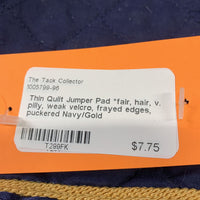 Thin Quilt Jumper Pad *fair, hair, v. pilly, weak velcro, frayed edges, puckered
