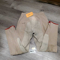 Full Seat Breeches *fair, stained/discolored legs, knee puckers, mnr pilly, older, stain/goo
