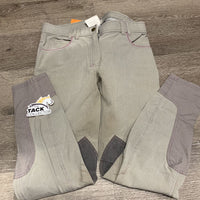 Euroseat Breeches *gc, older, v.stained/discolored seat & legs, seam puckers, curled waist lining
