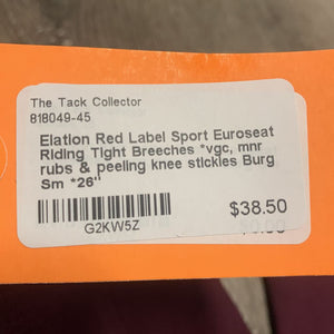 Euroseat Riding Tight Breeches *vgc, mnr rubs & peeling knee stickies