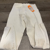 Side Zip Breeches *gc, older, stains, v.puckered seams, v.pilly knees, undone stitching/threads
