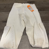 Side Zip Breeches *gc, older, stains, v.puckered seams, v.pilly knees, undone stitching/threads