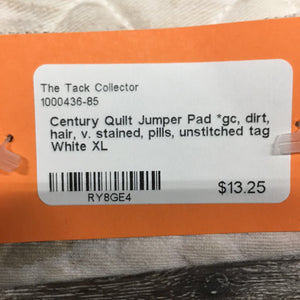Quilt Jumper Pad *gc, dirt, hair, v. stained, pills, unstitched tag