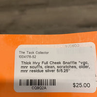 Thick Hvy Full Cheek Snaffle *vgc, mnr scuffs, clean, scratches, older, mnr residue
