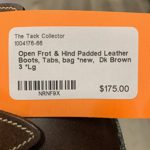 Open Frot & Hind Padded Leather Boots, Tabs, bag *new