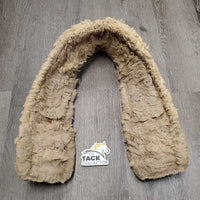 Nylon Web Fleece Lined Cinch, 2x D rings *fair, v.clumpy, older, thin/rubbed edges, hairy, dirty, frayed edges
