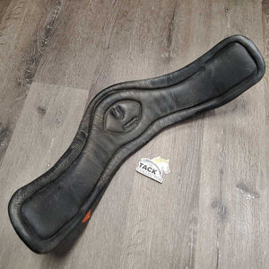 Padded Anatomical Dressage Girth, center D Ring, center strap *gc, filthy, older, faded, creases, scratches