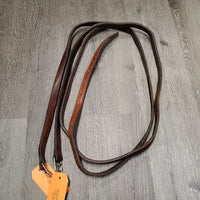 Pr Thick Narrow Stirrup Leathers *gc, mnr dirt, stains, scuffs, dents, older, xholes, scraped edges
