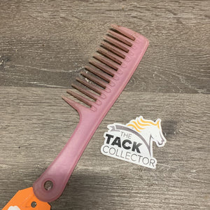 Thick Plastic Mane Comb, handle *gc, dirt, faded, scratches