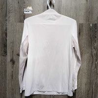 LS Show Sun Shirt, 1/4 Zip Up, mesh sleeves *vgc, dingy, pills/rubs
