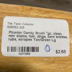 Dandy Brush *gc, clean, mnr stains, hair, dings, bent bristles, rubs, scrapes