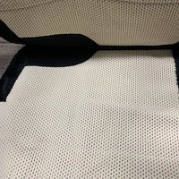 Non-Slip Mesh Dressage Saddle Pad, "DK Saddlery" embroidery, fleece edges *xc, mnr staining, threads