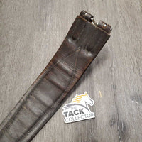 Padded Leather Girth, 1x Elastic *fair, v.dirt, stains, hair, crackles, rubs, ripped elastic
