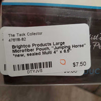 Large Microfiber Pouch, "Jumping Horse" *new, sealed
