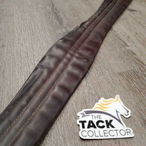 Thin Leather Girth, x1 els *gc, older, mnr dirt, creases, curled edges