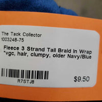 Fleece 3 Strand Tail Braid In Wrap *vgc, hair, clumpy, older