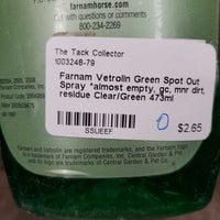 Vetrolin Green Spot Out Spray *almost empty, gc, mnr dirt, residue

