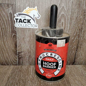 Hoof Oil, Brush applicator *almost emtpy, dirty, hair, lid doesn't close tight, tape