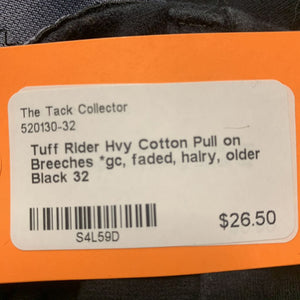 Hvy Cotton Pull on Breeches *gc, faded, hairy, older