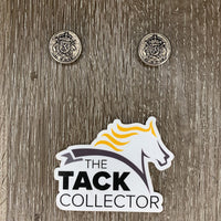 3 prs: 2 Decorative "Button" Tops & 4 small magnets Magnetic Western Horsemanship Show Number Holders *vgc

