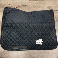 Quilt Jumper Saddle Pad, lined *gc, older, faded, rubbed, tears, cut tabs, dirty, hairy, pilly
