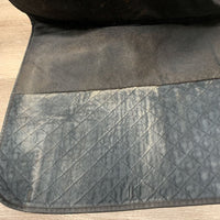 Quilt Jumper Saddle Pad, lined *gc, older, faded, rubbed, tears, cut tabs, dirty, hairy, pilly