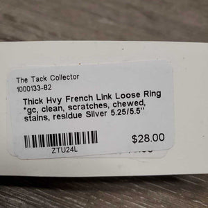 Thick Hvy French Link Loose Ring *gc, clean, scratches, chewed, stains, residue