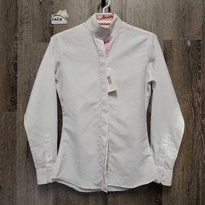LS Show Shirt, attached Snap Collar *xc, mnr wrinkles & threads
